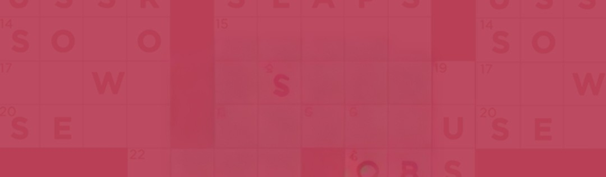 2 Minute Mini Crossword Red Background